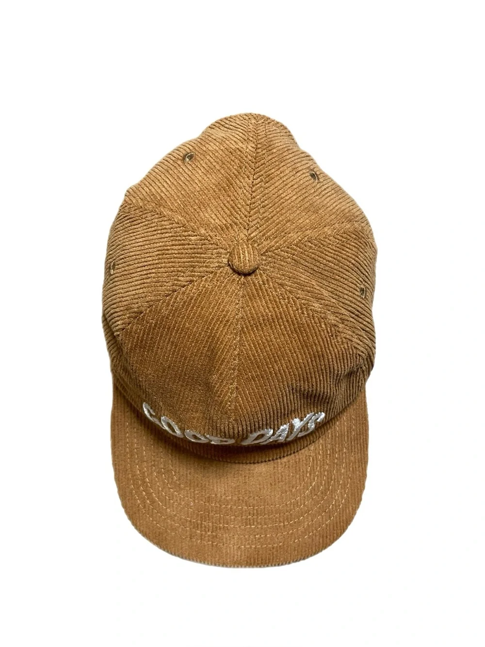 LIKE NEW! UNISEX 100% Cotton Corduroy MADEWELL Embroidered Brown Hat